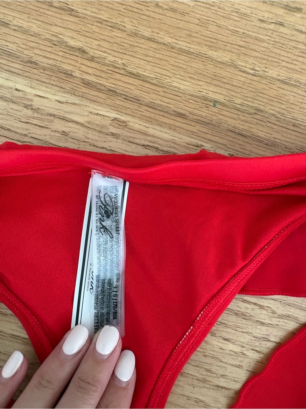 Red Ruffled Bikini Set - Two Piece Swimwear - Picture 2 of 4